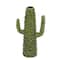 Green Ceramic Eclectic Vase, 12&#x22; x 5&#x22; x 6&#x22;